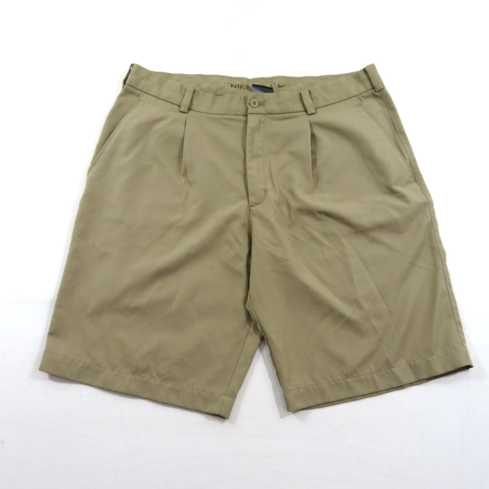 Nike Golf Dry Fit Shorts Sz 36 Dress Blend Khaki Biege